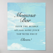 We zijn op Cloud 9 Baby shower Mimosa Bar Sign Poster (Voorkant)