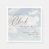 We zijn op Cloud 9 Baby Shower Servet (Voorkant)