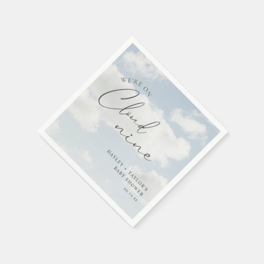 We zijn op Cloud 9 Baby Shower Servet (Hoek)