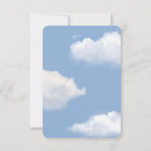 We zijn op Cloud 9 Blue Baby shower Dank je kaart (Achterkant)