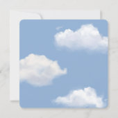 We zijn op Cloud 9 Blue Baby shower Dank je kaart (Achterkant)