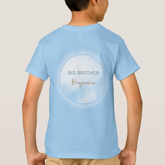 We zijn op Cloud 9 Blue Big Brother Schattige Baby T-shirt (Achterkant)