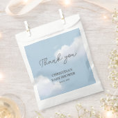 We zijn op Cloud 9 Blue Boy Baby shower Dank je Bedankzakje (Geknipt)