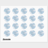 We zijn op Cloud 9 Blue Boy Baby shower Dank je Ronde Sticker (Vel)