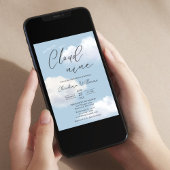 We zijn op Cloud 9 Blue Boy Baby shower Kaart