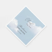 We zijn op Cloud 9 Blue Boy Baby shower Servet (Hoek)