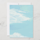 We zijn op Cloud 9 Blue Sky Couples Baby shower Kaart (Achterkant)