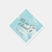 We zijn op Cloud 9 Blue Sky Couples Baby shower Servet (Hoek)
