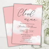 We zijn op Cloud 9 Blush Pink Girl Baby shower Kaart