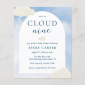 We zijn op Cloud 9 Dreamy Clouds Baby shower Invit (Voorkant)