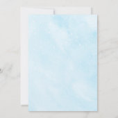 We zijn op Cloud 9 Dreamy Sky Blue Baby shower Kaart (Achterkant)