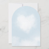 We zijn op Cloud 9 Elegant Dreamy Blue Baby shower Kaart (Achterkant)