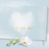 We zijn op Cloud 9 Elegant Script Blue Baby shower Gastenboek