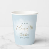 We zijn op Cloud 9 Elegant Script Dreamy Baby show Papieren Bekers (Achterkant)