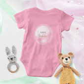 We zijn op Cloud 9 Newborn Girl Pink Baby shower Romper