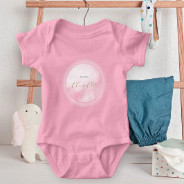 We zijn op Cloud 9 Newborn Girl Pink Baby shower Romper