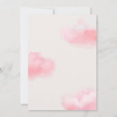 We zijn op Cloud 9 Pink Girl Baby shower Kaart (Achterkant)