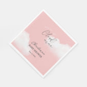 We zijn op Cloud 9 Pink Girl Baby shower Servet (Hoek)