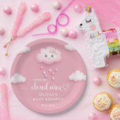 We zijn op cloud negen schattig lachende wolk roze papieren bordje (Feest)