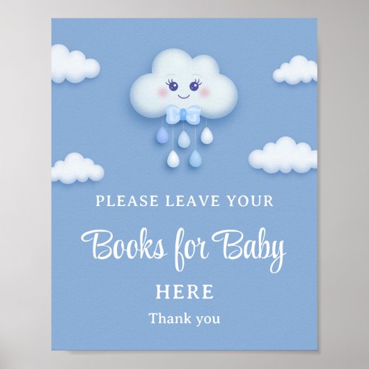 We zijn op cloud negen schattige cloud boeken voor poster (Voorkant)