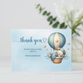 We zijn op cloud negen schattige teddybeer Dank je Informatiekaartje