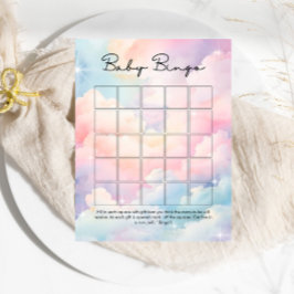 We zijn op Cloud Nine Baby Bingo Baby shower spel
