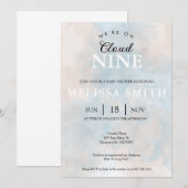 "We zijn op Cloud Nine" Baby of Vrijgezellenfeest Kaart (Voorkant / Achterkant)