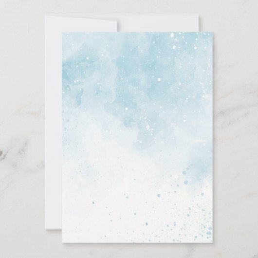 We zijn op Cloud Nine Baby shower (Boy) Kaart (Achterkant)