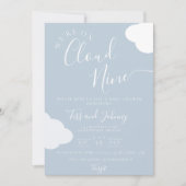 We zijn op Cloud Nine Baby shower Invitation Kaart (Voorkant)