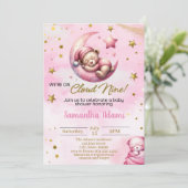 We zijn op Cloud Nine Baby shower Invitation Kaart (Staand voorkant)