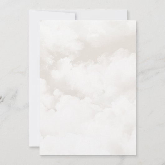 We zijn op Cloud Nine Baby shower Kaart (Achterkant)