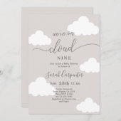 We zijn op Cloud Nine Baby shower Kaart (Voorkant / Achterkant)