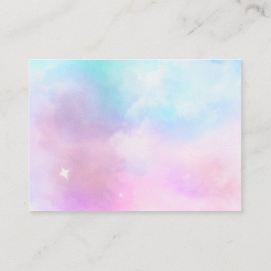 We zijn op Cloud Nine Baby shower Luier Raffle Informatiekaartje (Achterkant)