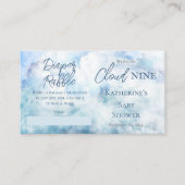We zijn op Cloud Nine Baby shower luierreling Informatiekaartje (Voorkant)