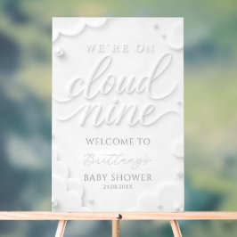 We zijn op Cloud Nine Baby Shower Welkom Acryl Bord