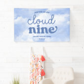 We zijn op Cloud Nine Blue 9th Birthday Party Spandoek (Insitu)