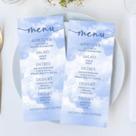 We zijn op Cloud Nine Blue Baby shower Food Menu