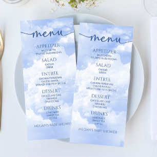 We zijn op Cloud Nine Blue Baby shower Food Menu