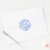 We zijn op Cloud Nine Blue Baby shower Ronde Sticker (Envelop)