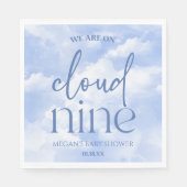 We zijn op Cloud Nine Blue Baby shower Servet (Voorkant)