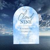 We zijn op Cloud Nine Blue Boy Baby shower Acryl Uitnodigingen