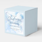We zijn op Cloud Nine Blue Boy Baby shower Bedankdoosjes (Voorkant Zijde)