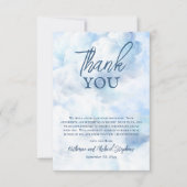 We zijn op Cloud Nine Blue Boy Baby shower Bedankkaart (Voorkant)