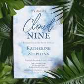 We zijn op Cloud Nine Blue Boy Baby shower Kaart