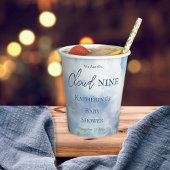 We zijn op Cloud Nine Blue Boy Baby shower Papieren Bekers