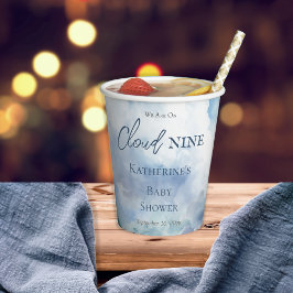 We zijn op Cloud Nine Blue Boy Baby shower Papieren Bekers