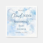 We zijn op Cloud Nine Blue Boy Baby shower Servet (Voorkant)