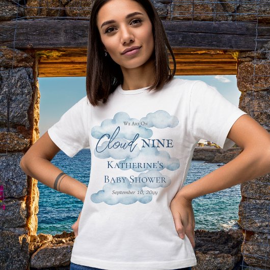 We zijn op Cloud Nine Blue Boy Baby shower Tri-Blend Shirt