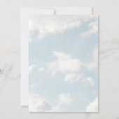 We zijn op Cloud Nine Blue Clouds Baby shower Kaart (Achterkant)