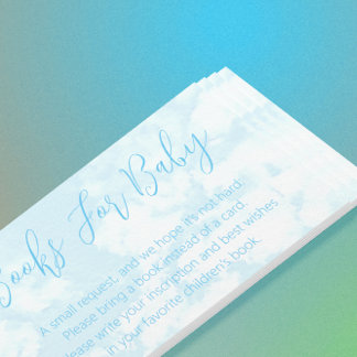We zijn op Cloud Nine Book voor Baby Baby shower Informatiekaartje